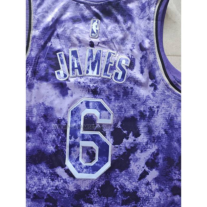 Camiseta Los Angeles Lakers LeBron James NO 6 Select Series 2023 Violeta